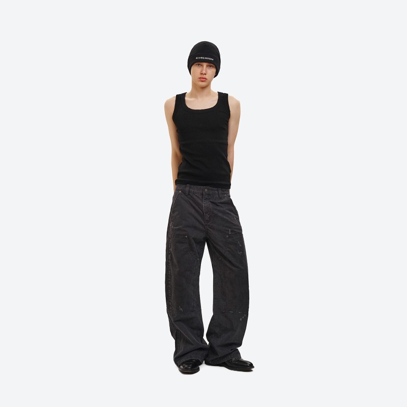Earth Logo Tag Straight Cargo Pants